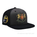 Aangepaste 5 paneel zwarte snapback caps